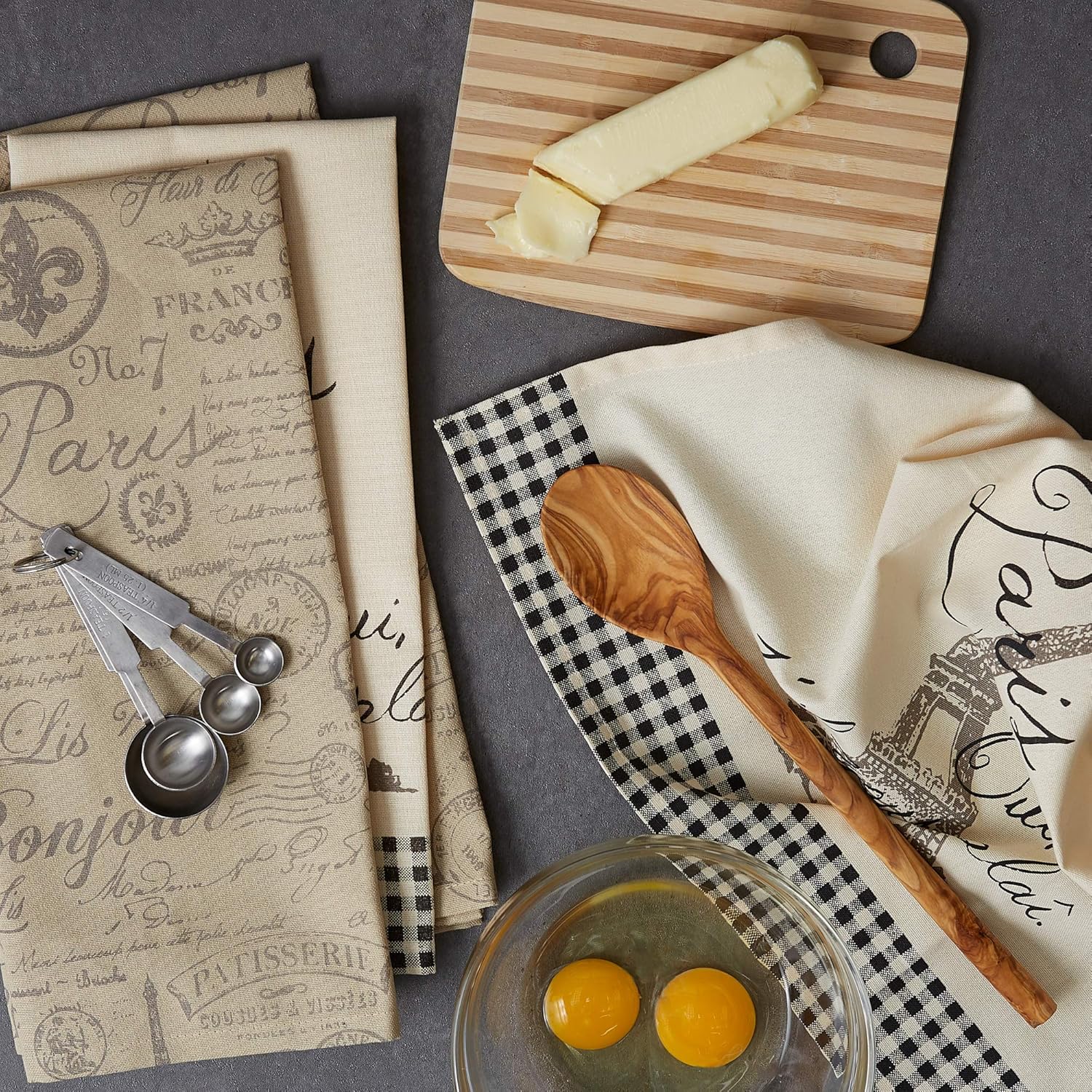 Thumbnail 3 de DII lot de 4 torchons de table style français Tour Eiffel (45,7 x 71,1 cm)