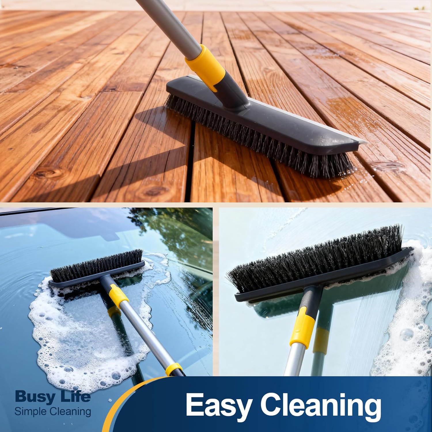 Thumbnail 6 de Yocada Telescopic Floor Scrub Brush 2-in-1 Scraper and Brush