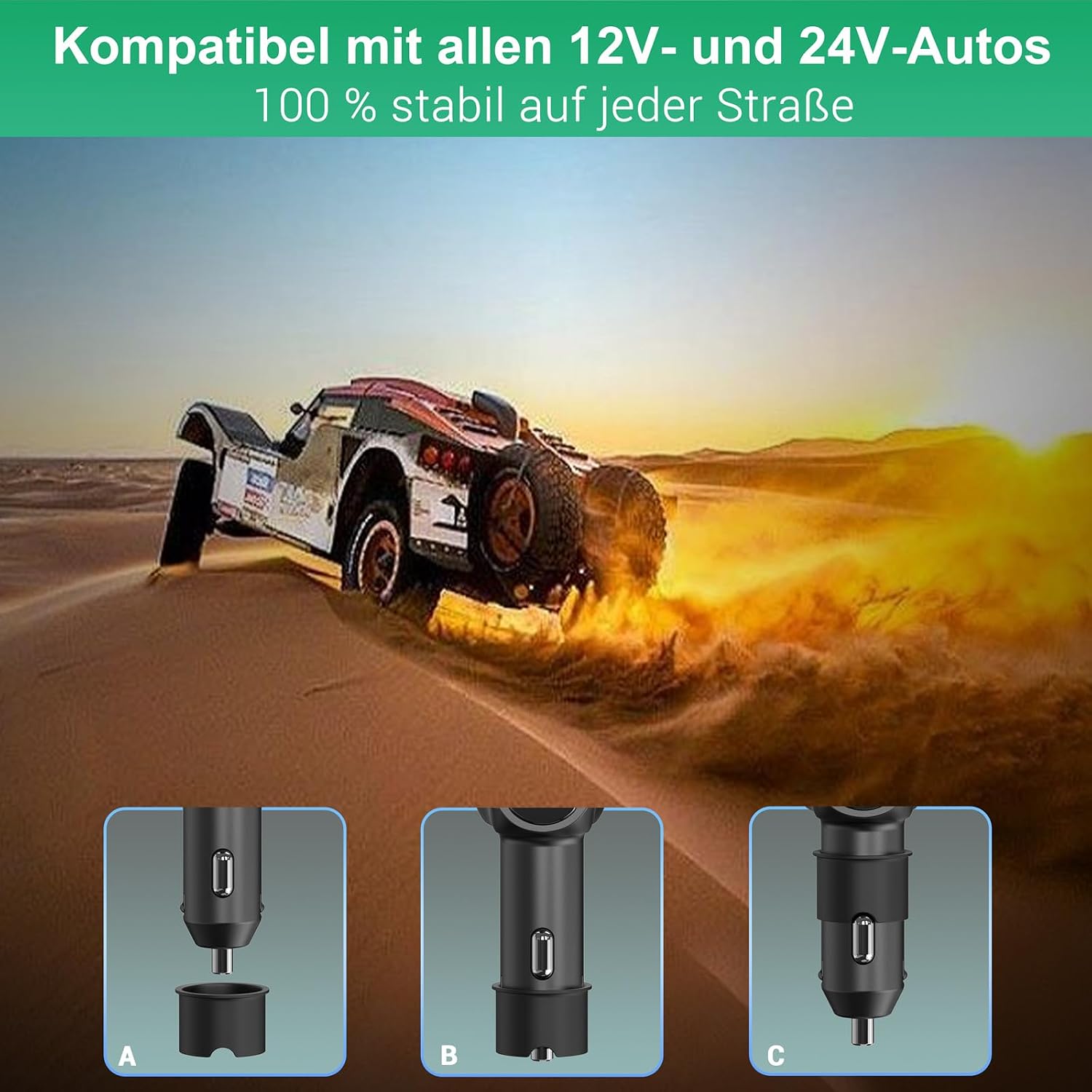 Detalle 2 de 5-in-1 Auto Ladegerät Zigarettenanzünder 80W