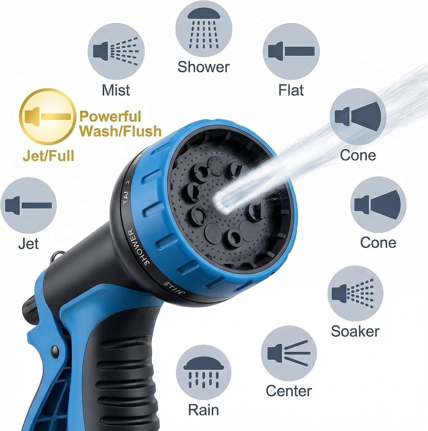 Thumbnail 2 de Hose Pipe with 10-Pattern Spray Gun, 75ft Expandable Garden Hose with Brass Connectors