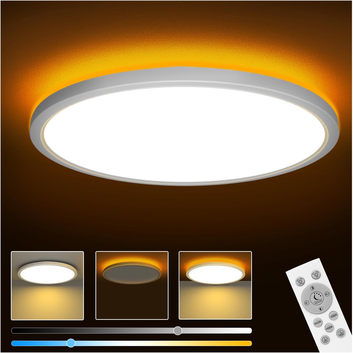 Thumbnail 1 de slochi LED Deckenleuchte 24W Dimmbare Deckenlampe