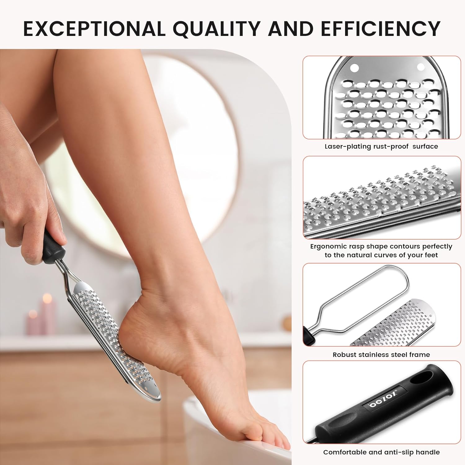 Detalle 2 de BEZOX Lima de pedicura para pies piel dura XL 🦶