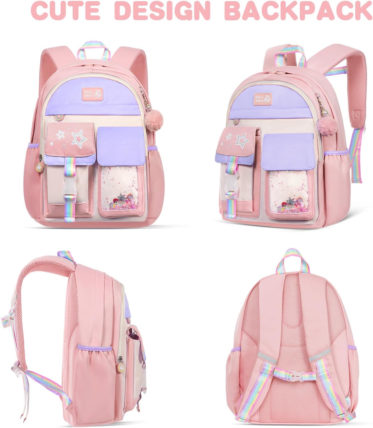 Thumbnail 2 de Aucuu Sac à Dos Enfant - Cartable Maternelle et Primaire, 19 L, Imperméable, pour Fille