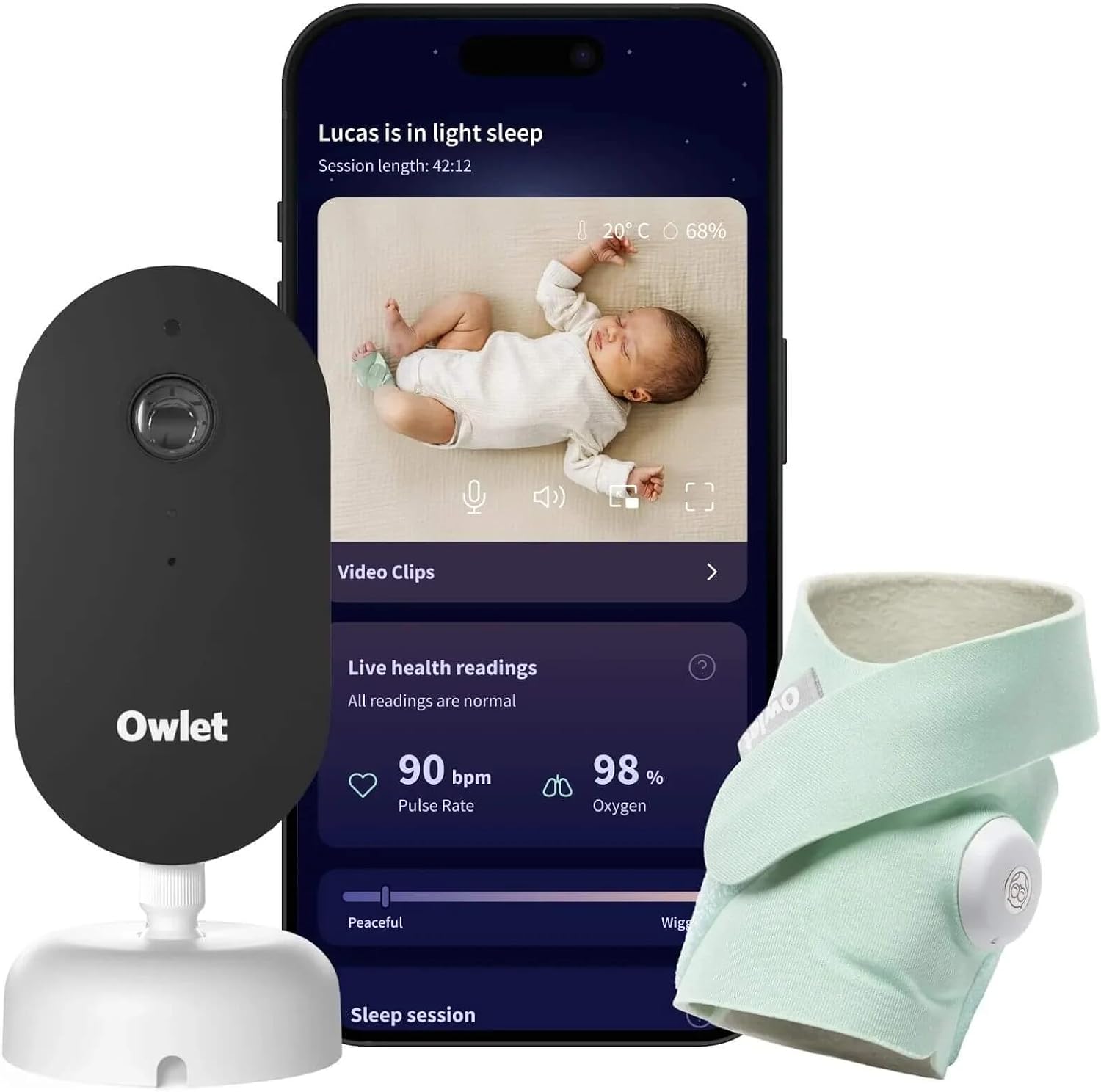 Detalle de Owlet Dream Duo 3rd Gen Smart Baby Monitor