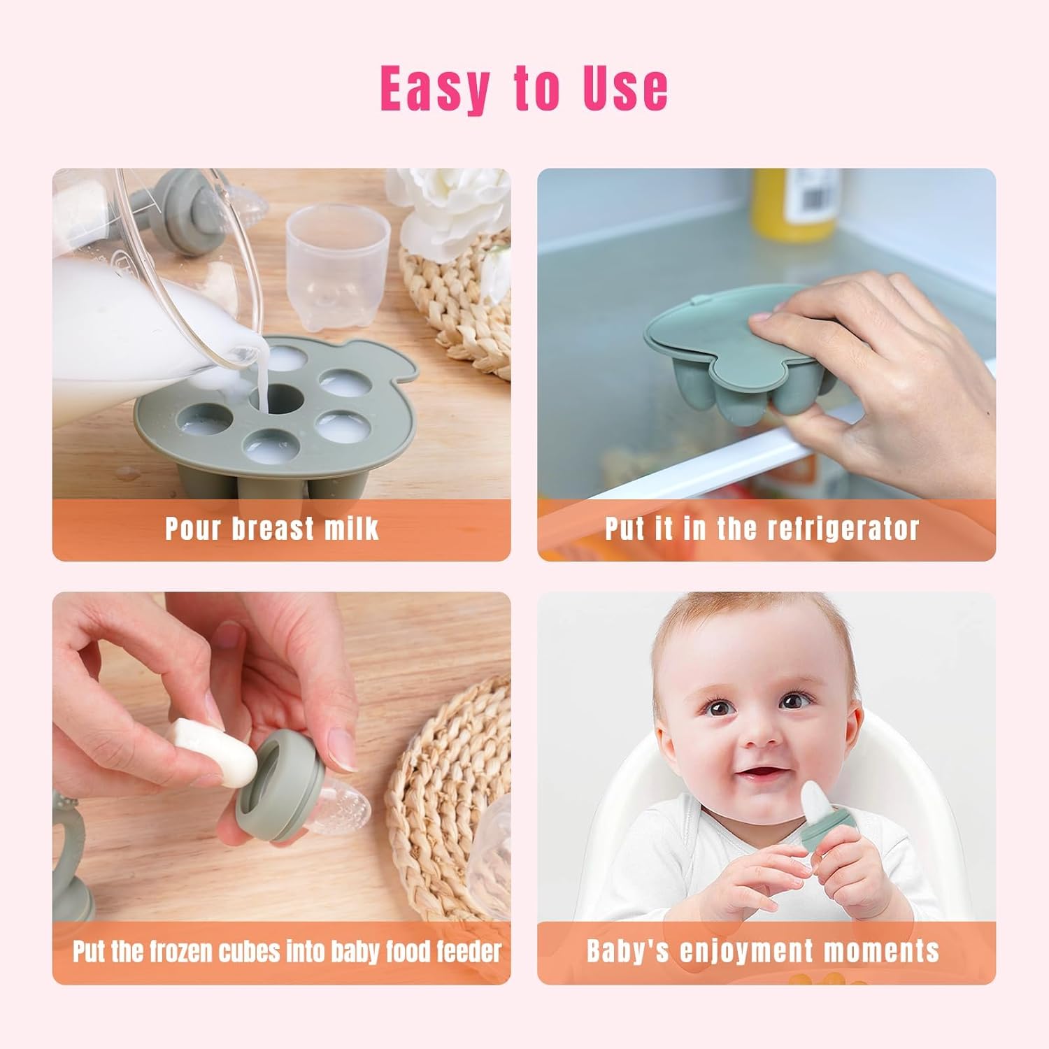 Detalle 2 de WeSweet Baby Fruit Feeder – Silicone Baby Feeder for Solids and Teething Comfort