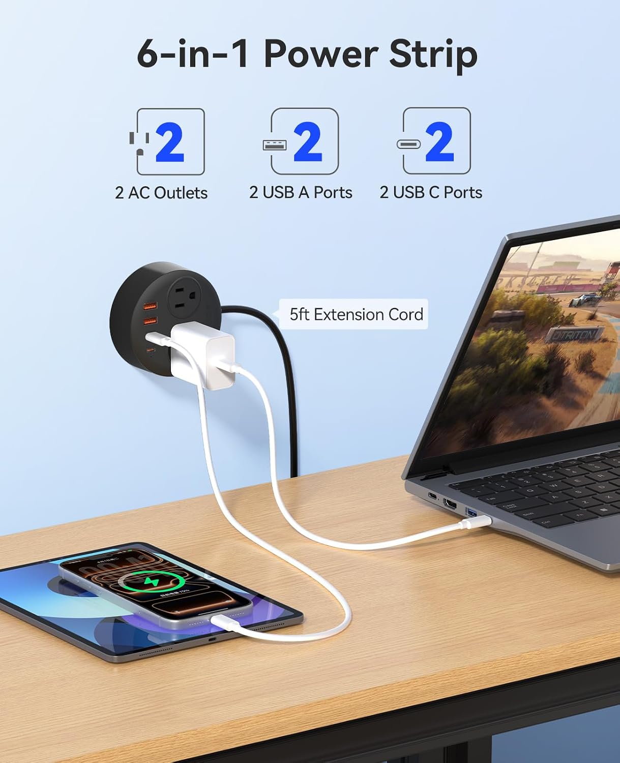 Detalle 2 de ORICO Magnetic Power Strip 10ft