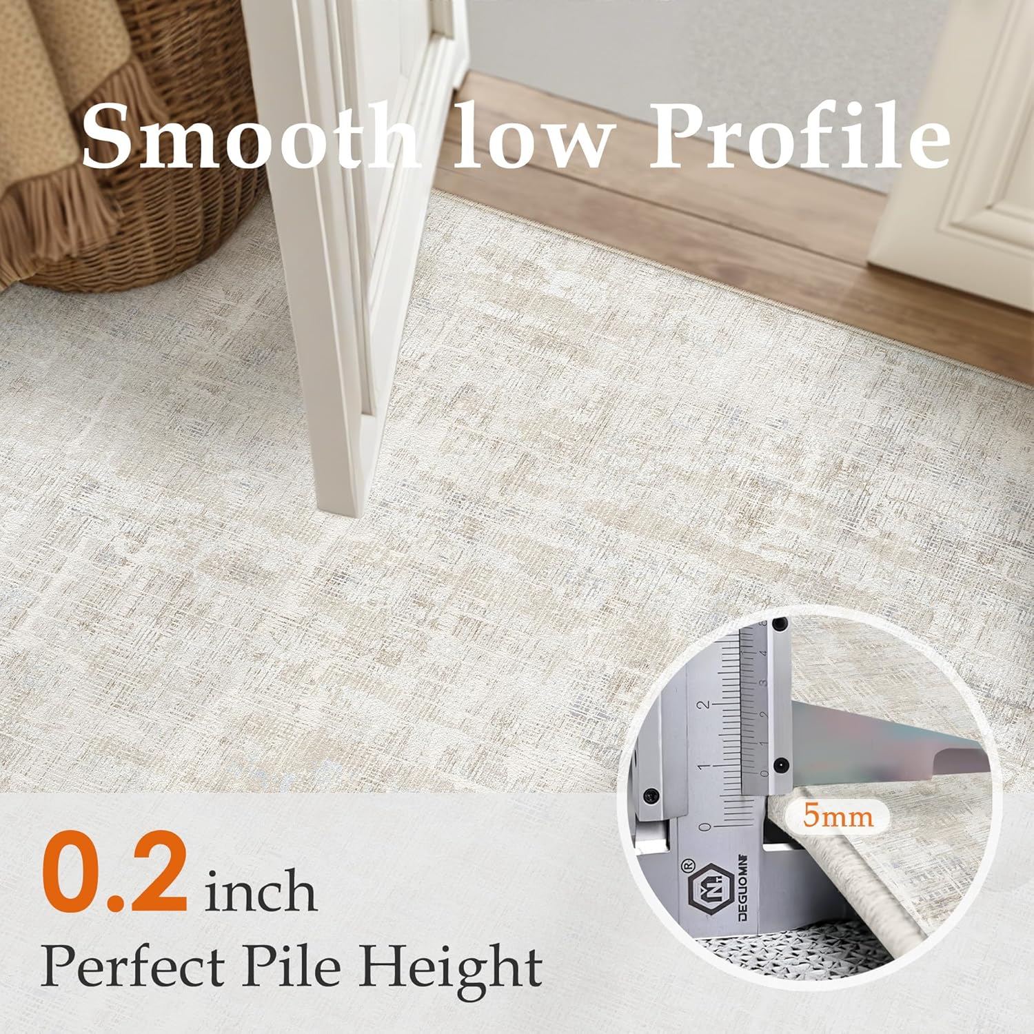 Thumbnail 4 de PureCozy Beige Grey Area Rug 300x400cm