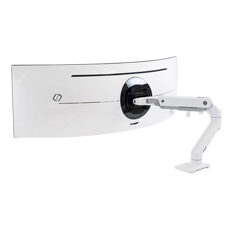 Ergotron HX Soporte de Escritorio para Monitor hasta 49" – VESA 100x100, 19,1 kg, Pivote HD, Blanco