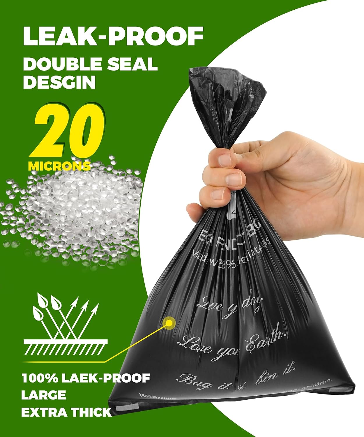 Detalle 2 de PANSUN Selected Dog Poo Bags 300 Pack