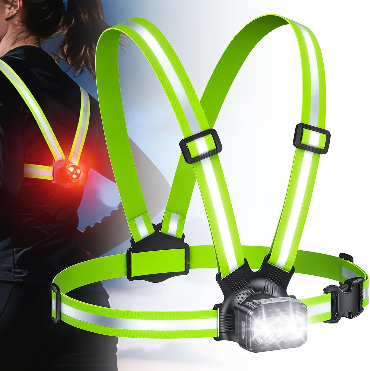 Detalle de Rolgno Luz Running 500LM para correr nocturno