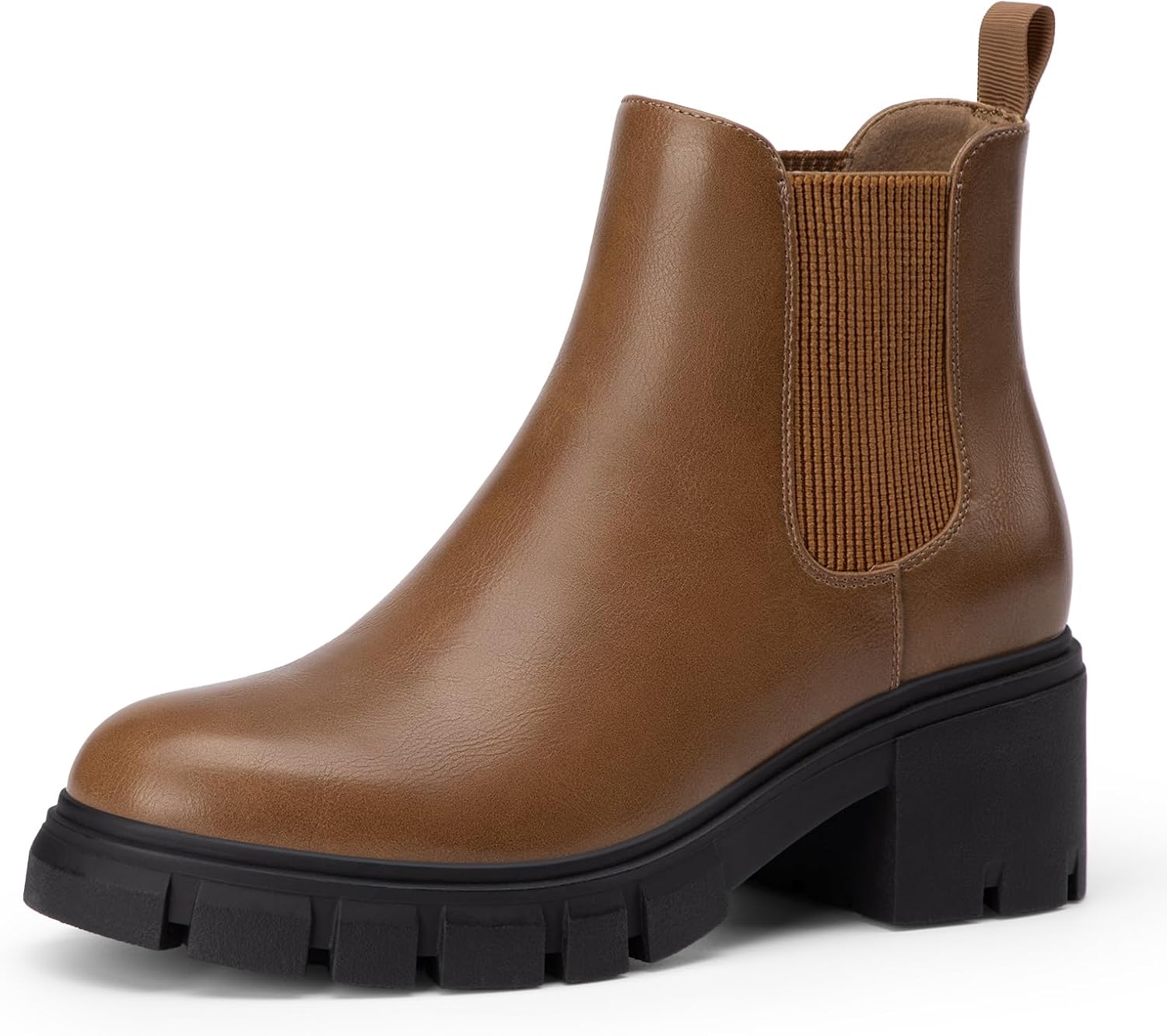 Thumbnail 6 de Athlefit Women's Chelsea Ankle Boots with 2.3-Inch Chunky Heel and Lug Sole