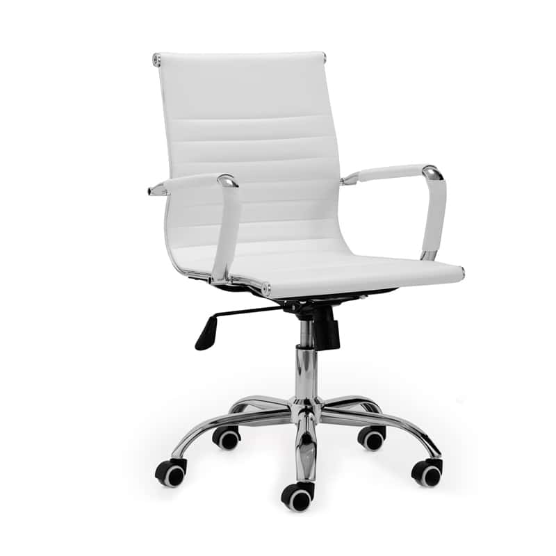 Detalle 2 de Adec Lucy: Silla de Oficina Blanca, ergonómica y regulable