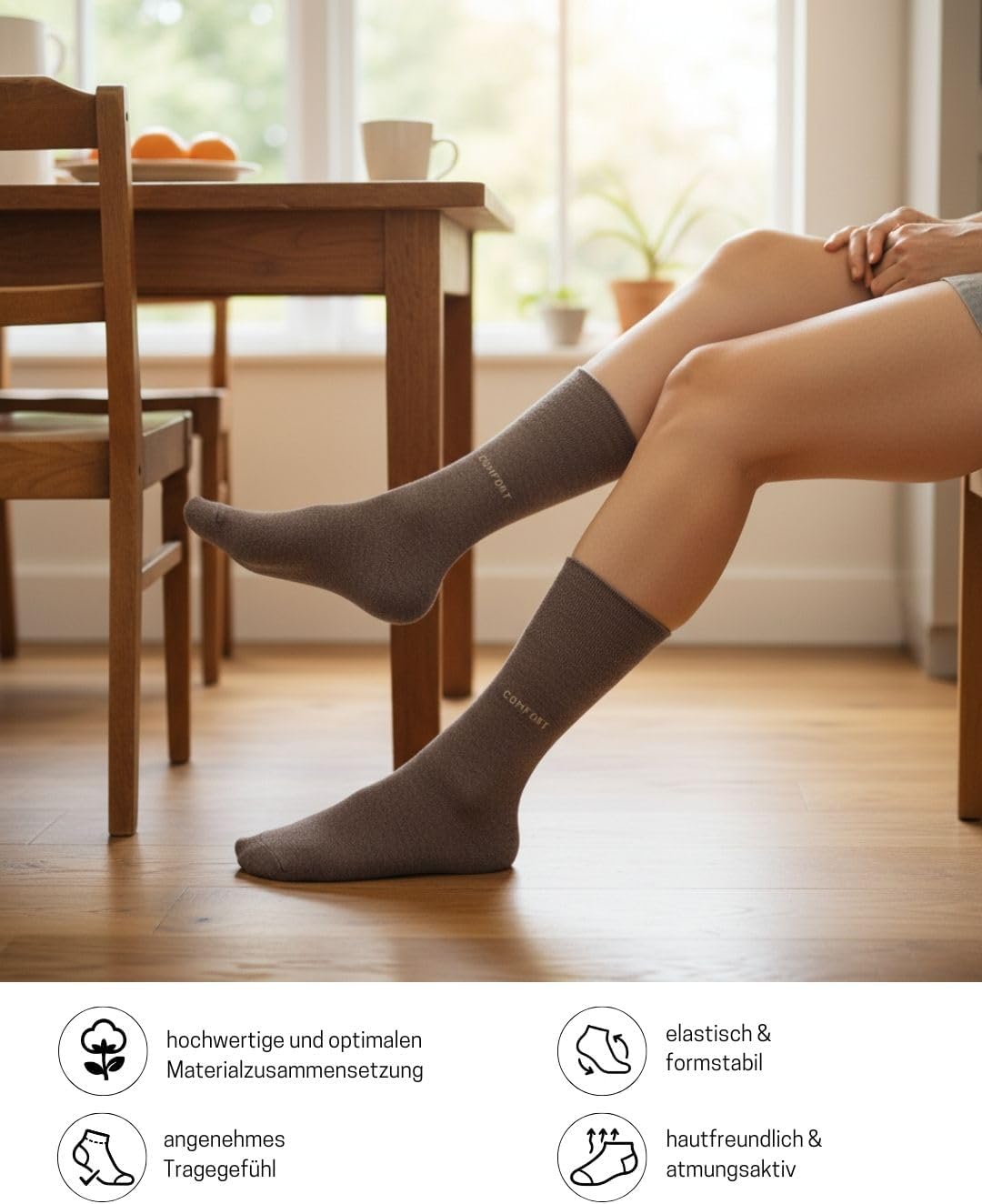 Thumbnail 3 de sockenkauf24 10 Paar Comfort Socken ohne Gummibund & ohne Naht für Damen und Herren