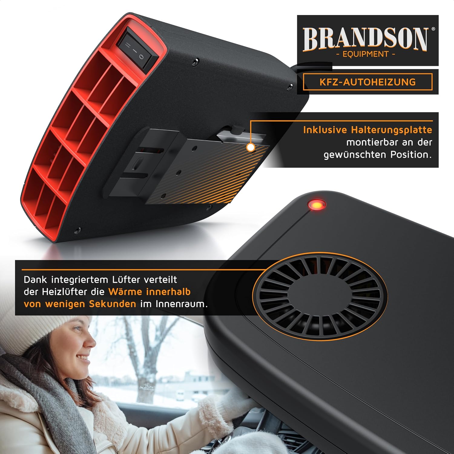 Detalle de Brandson Komfort KFZ-Heizung 1450W