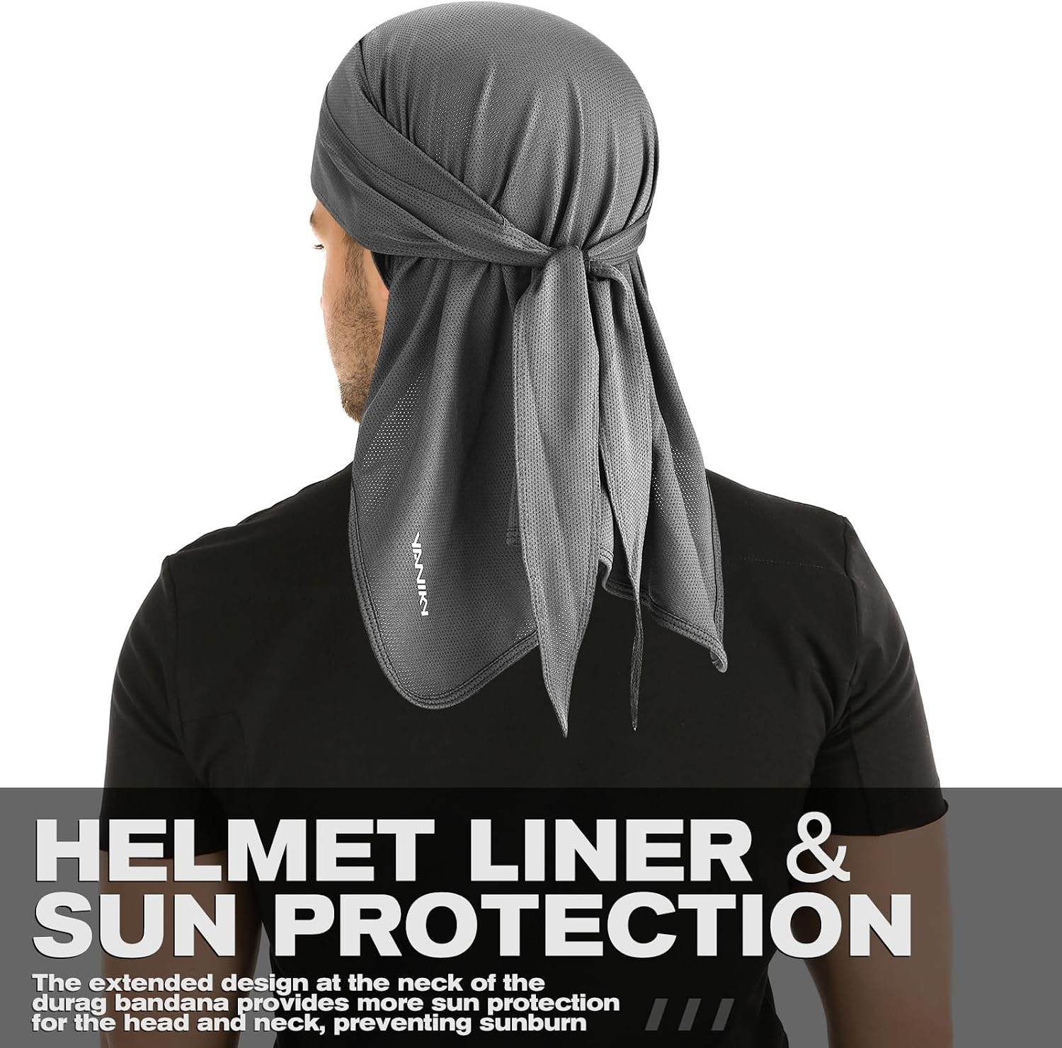 Detalle de Doodshoofdbandana 3-in-1 voor dames en heren, ademend en met uv-bescherming