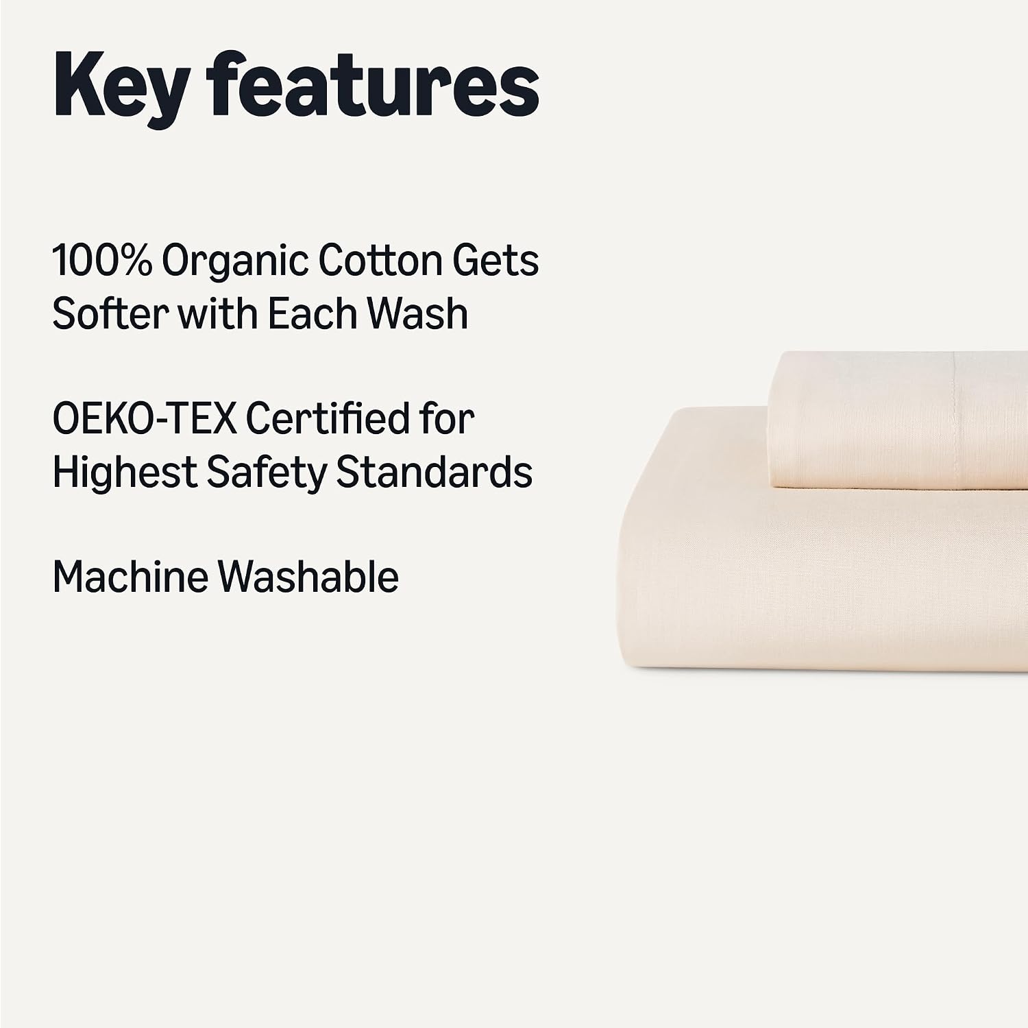 Detalle 2 de Amazon Basics 100% Organic Cotton Kids Bedding Set 100x135 cm