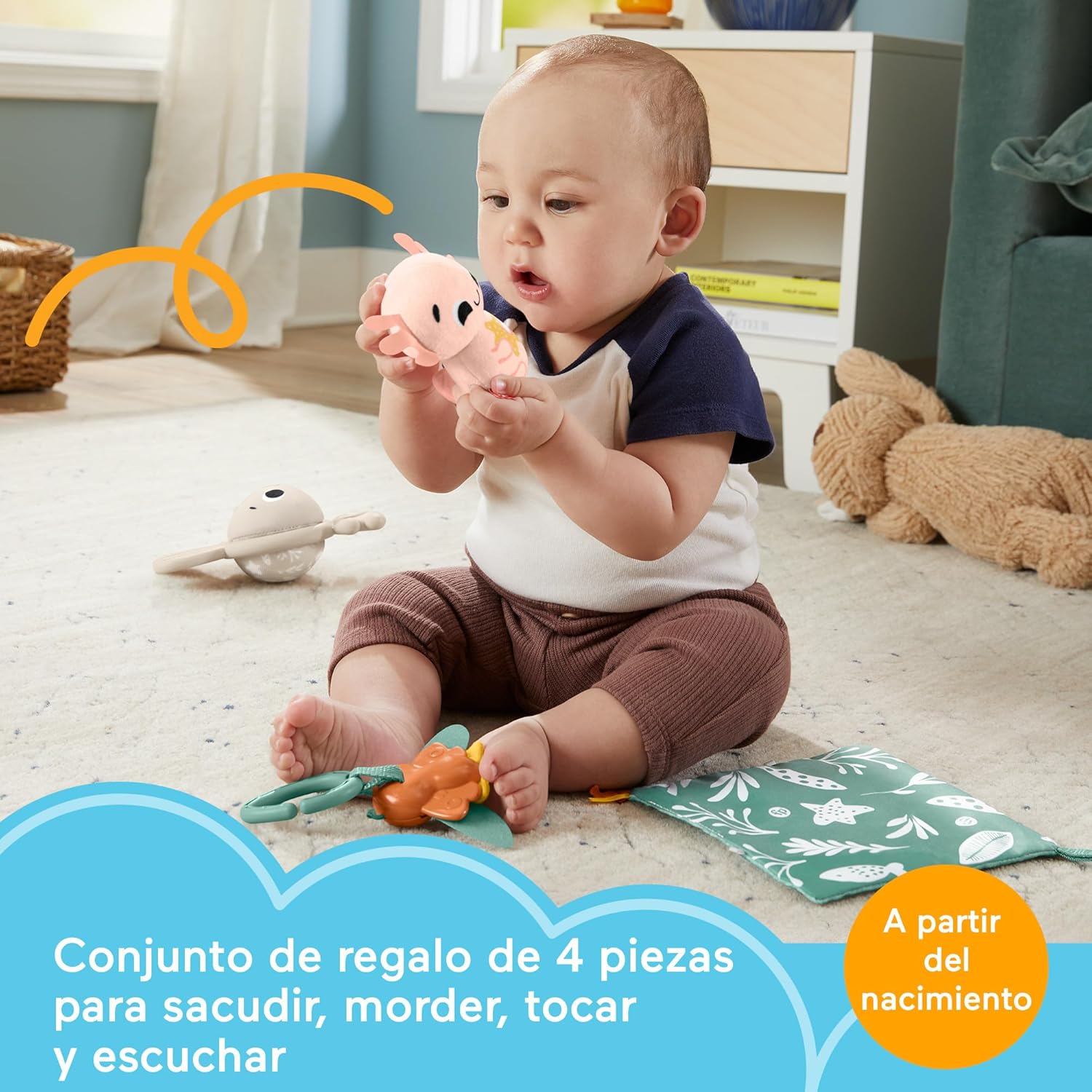 Thumbnail 1 de Fisher-Price Sensimals Set Regalo: Conejito, Peluche y Más 🐰