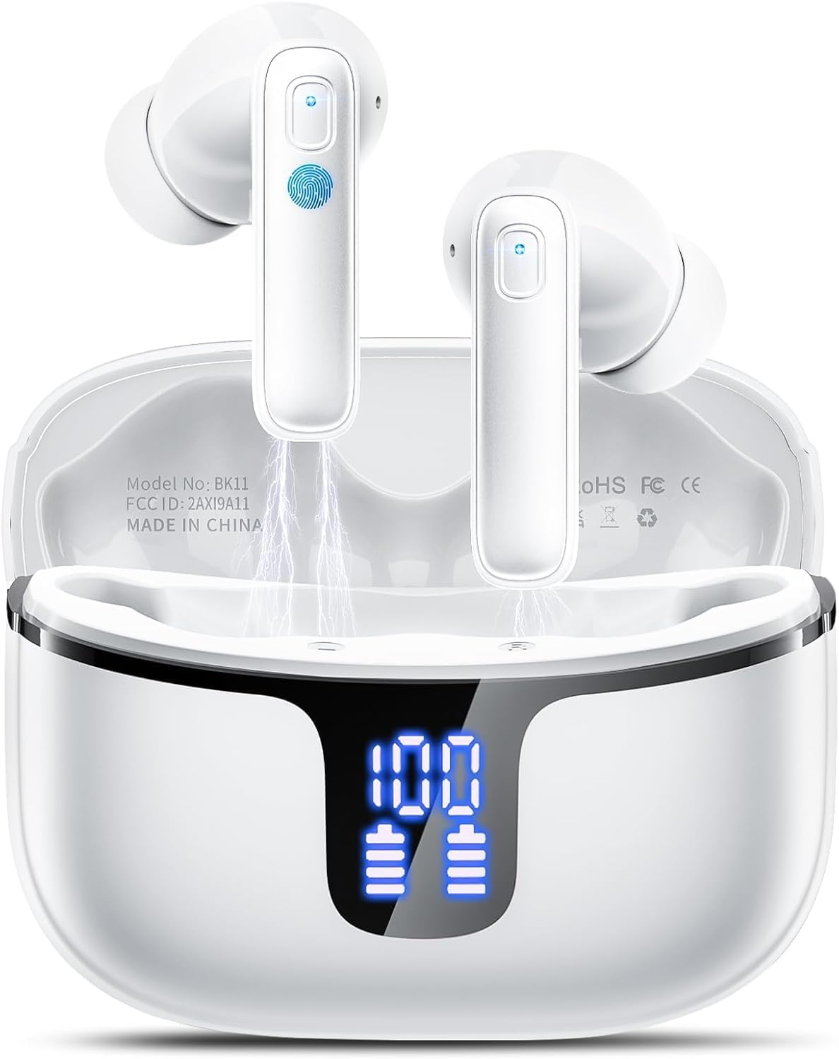 Thumbnail 6 de Cuffie Bluetooth HiFi In Ear 2026 con ENC, 40H autonomia, display LED e cover USB-C – Rosa