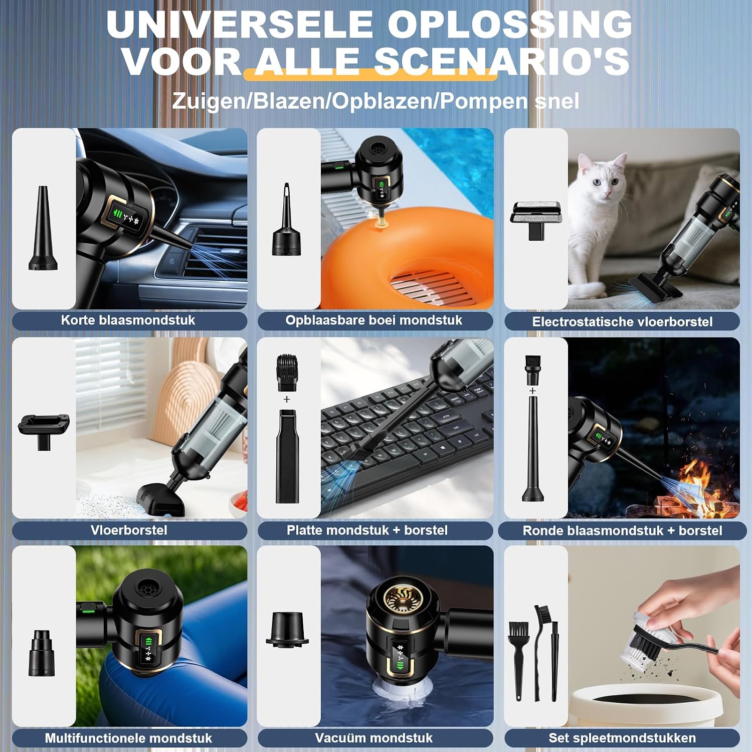 Thumbnail 6 de Micisty ST-6697APlus 4-in-1 handstofzuiger met lcd-scherm, 28.000 Pa