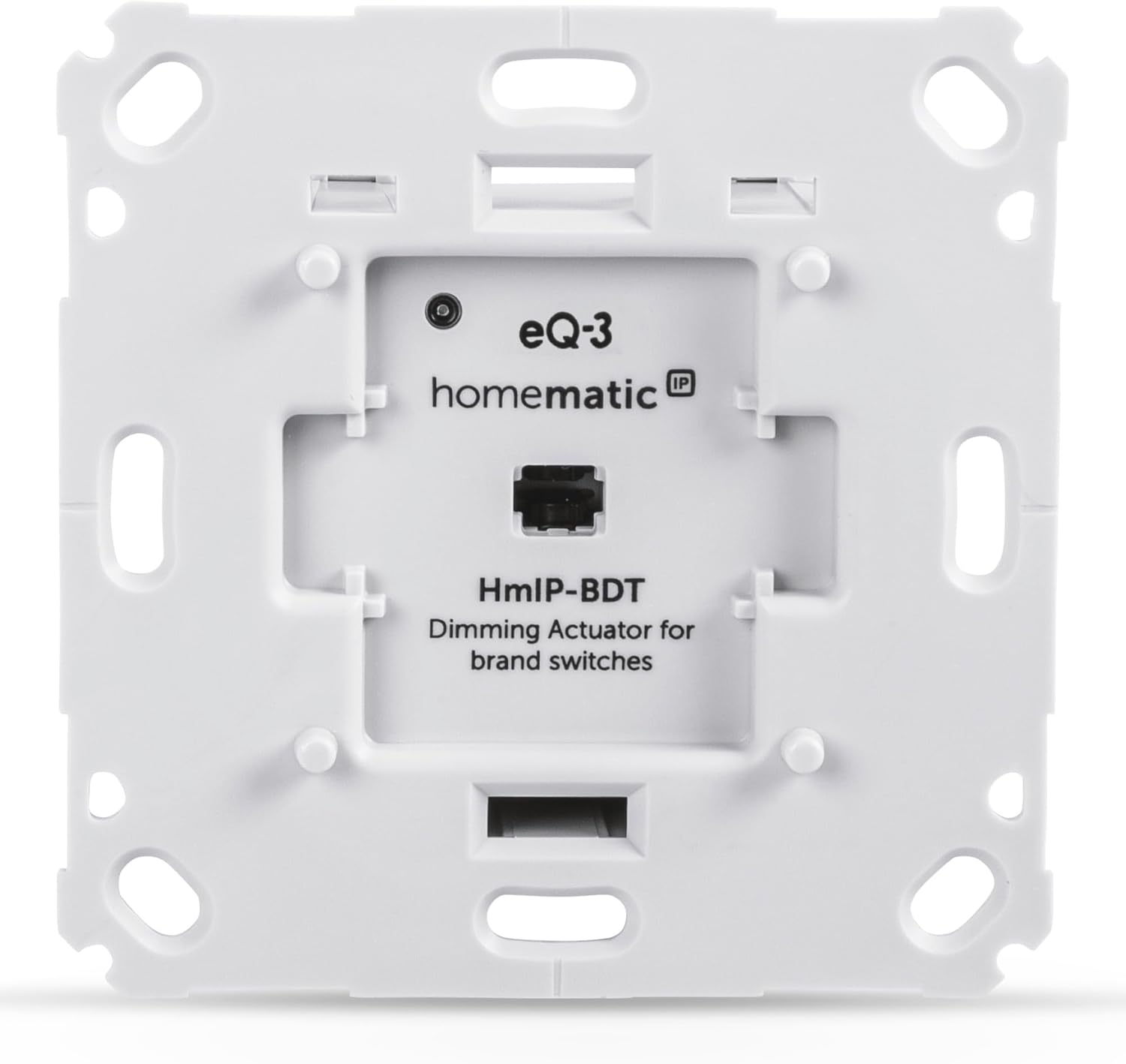 Homematic IP Dimmaktor für Markenschalter Phasenabschnitt (143166A0) – Smart-Home-Dimmer für dimmbare Leuchtmittel