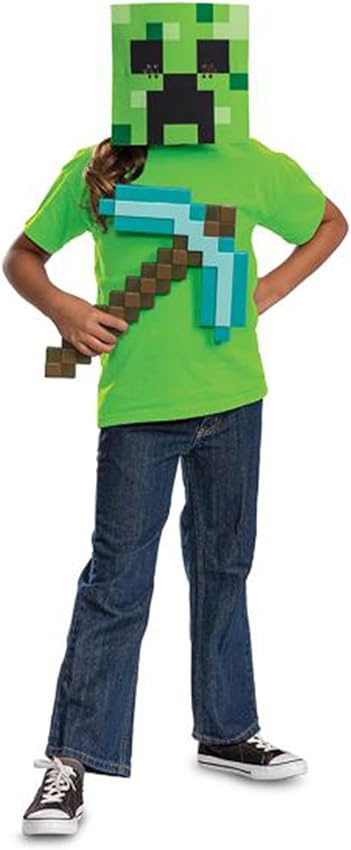 Detalle 2 de Minecraft Disguise: máscara Creeper 3 años