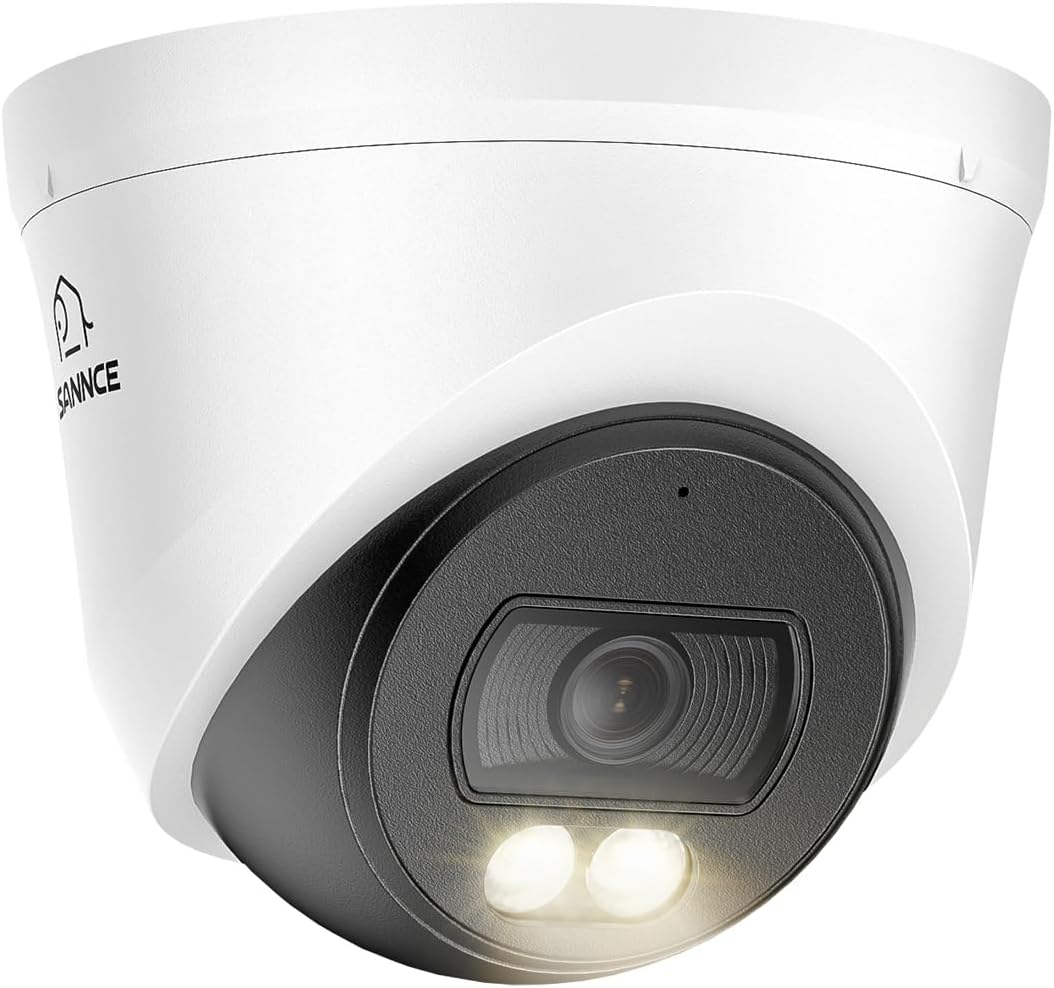 Detalle de SANNCE Telecamera Esterno PoE 2K con Riconoscimento Persone/Vehicoli e Visione Notturna a Colori