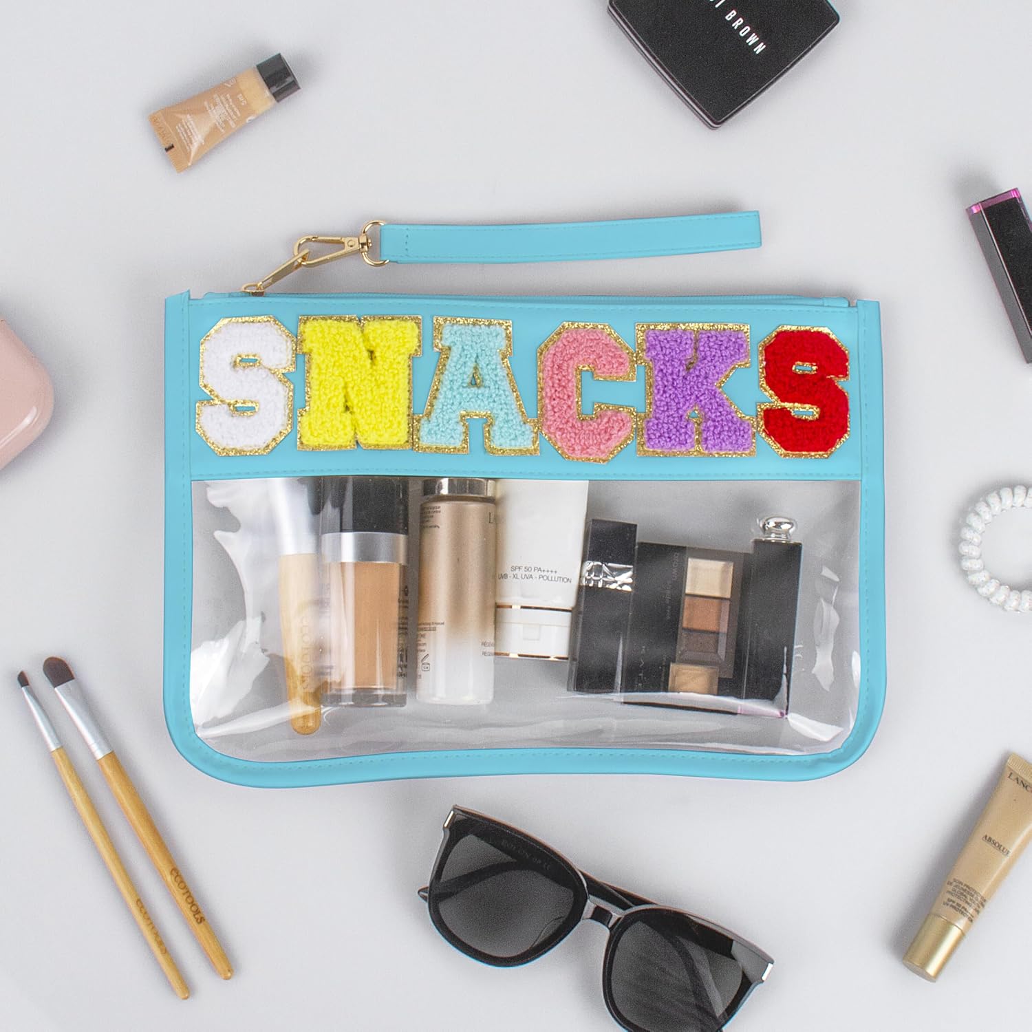 Thumbnail 5 de Buycard Snack Bag for Travel with Chenille Letter Patch – Preppy, Water-Resistant Pouch