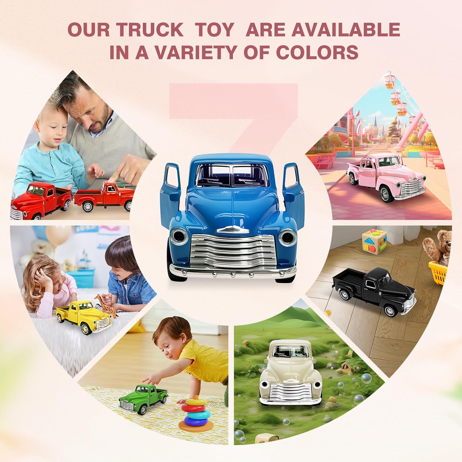 Thumbnail 3 de AGSIXZLAN Little Blue Truck 1:32 Alloy Car for Toddlers 🚚