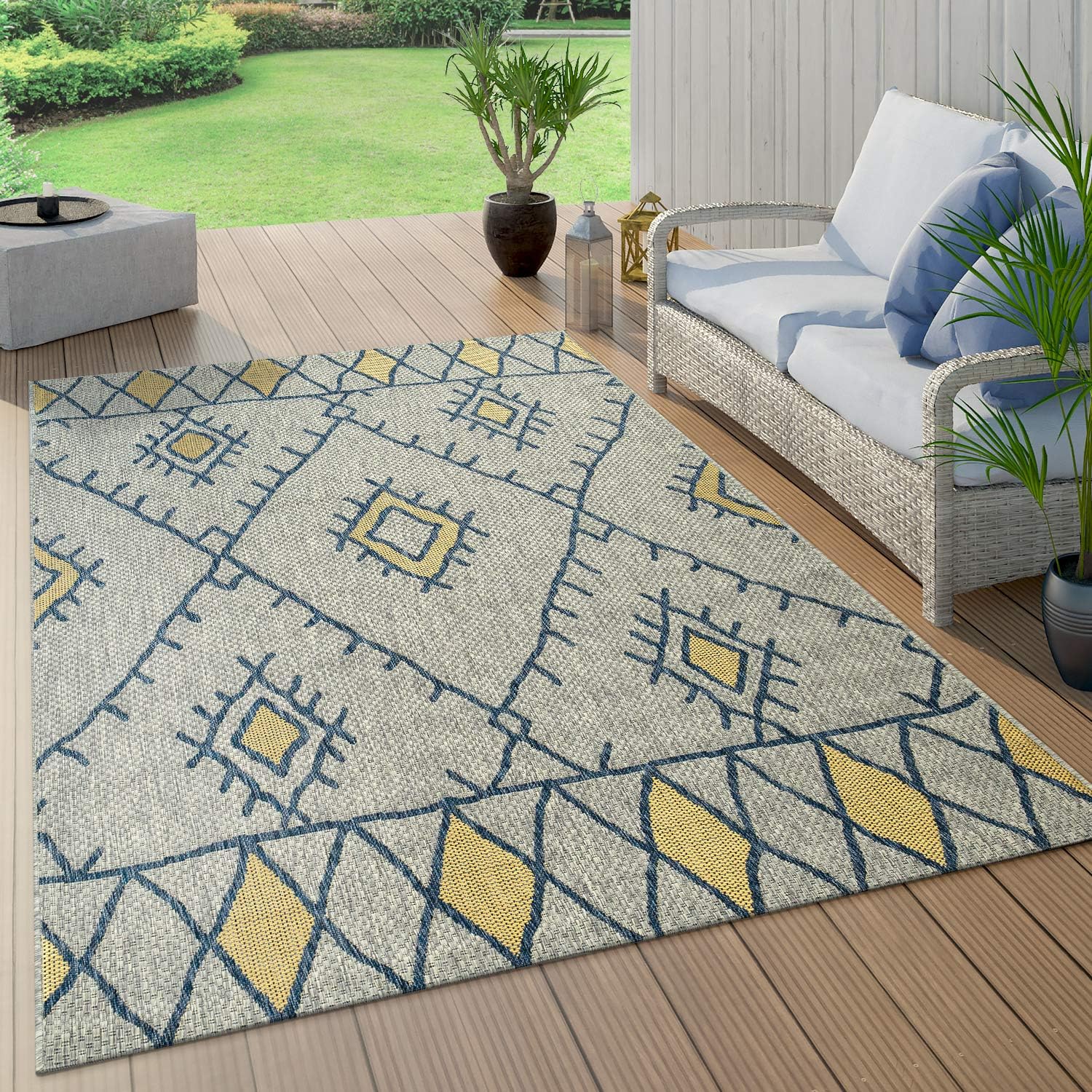 Paco Home Tapis géométrique 120x160 cm ⚙