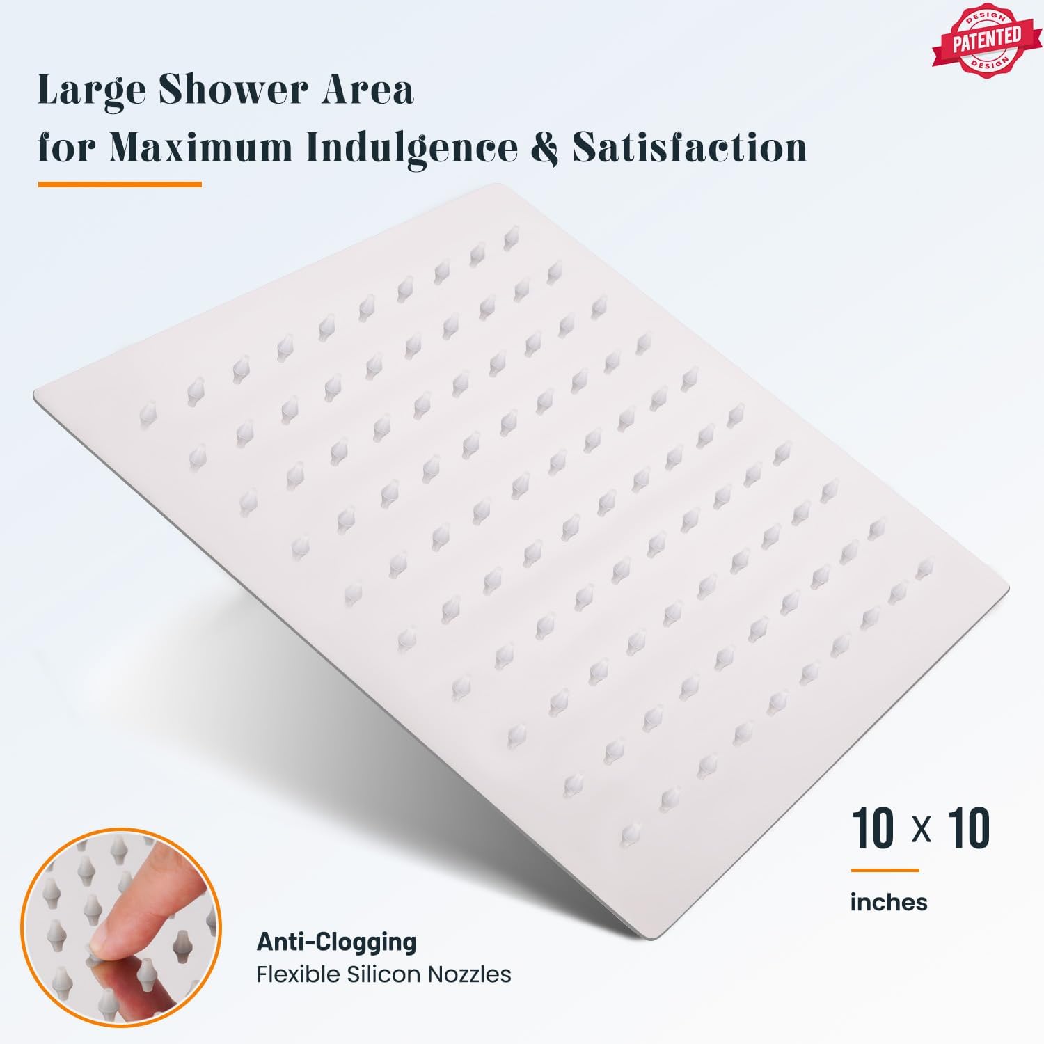 Detalle de LIVOREST Square Rainfall Shower Head 10 inch