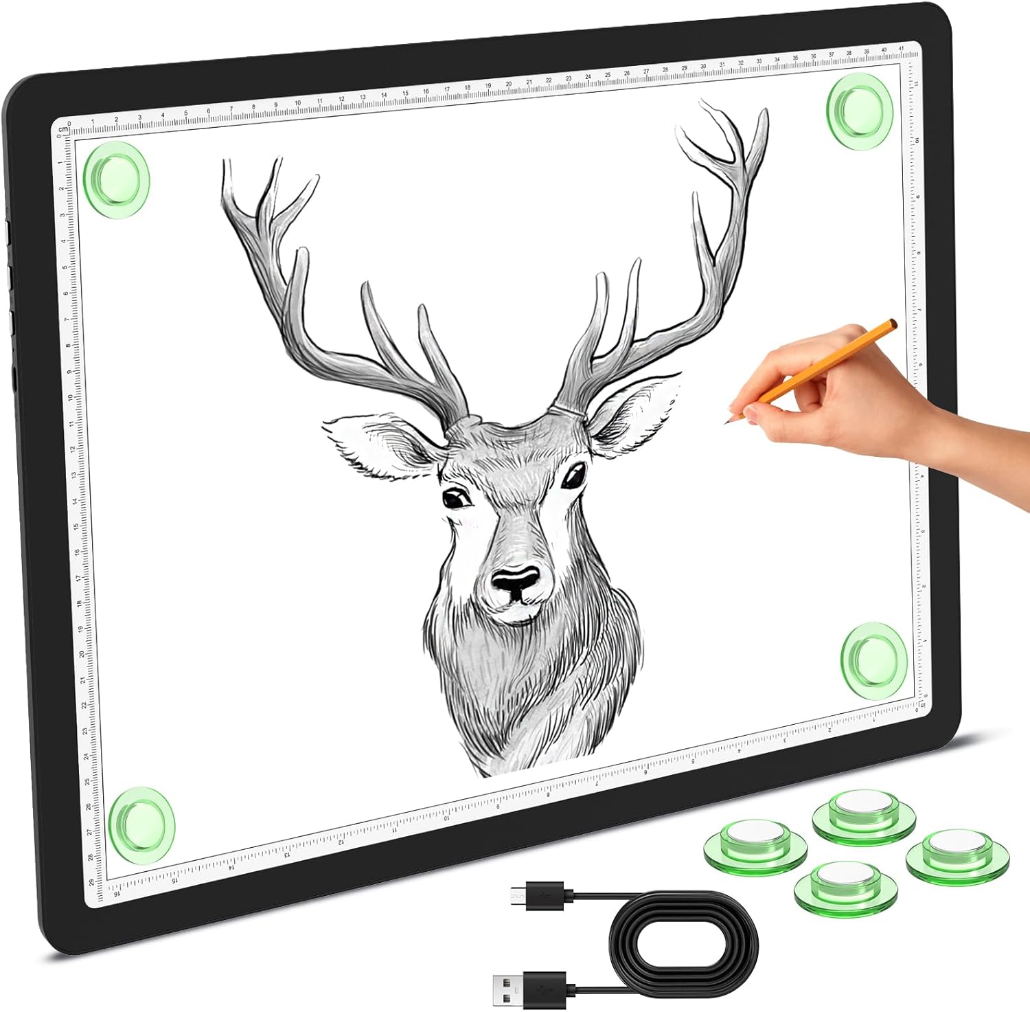 Phylosal Magnetic A3 Light Pad (Super Bright Light Box) for Tracing & Diamond Art, USB Powered, USB Type C