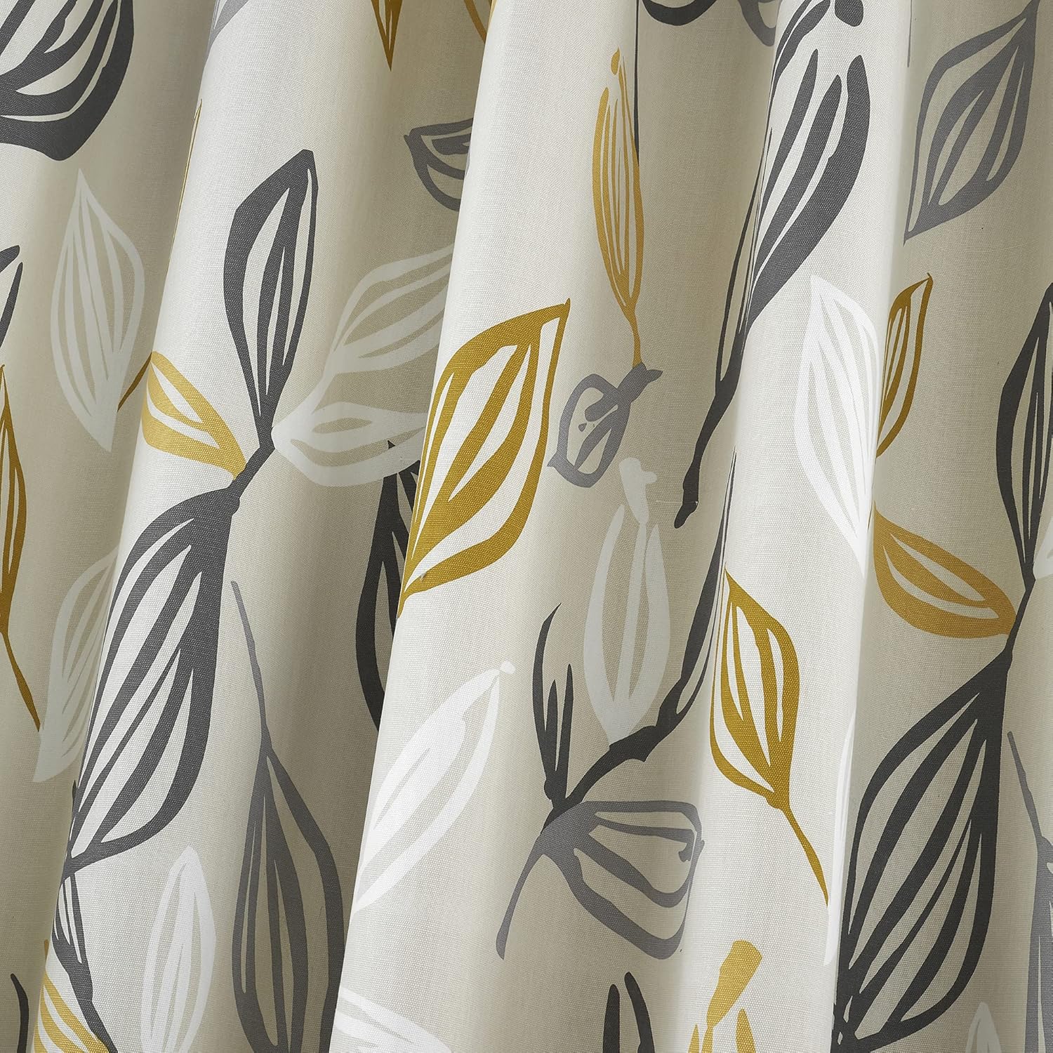 Thumbnail 1 de Fusion - Ensley 100% Cotton Eyelet Curtains, Ochre (2 Panels) 90" x 90