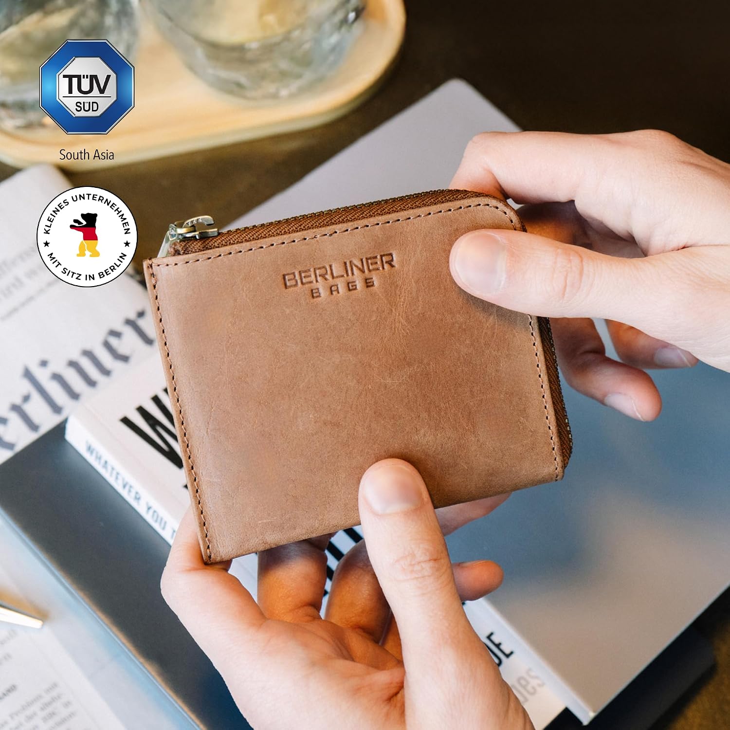 Thumbnail 2 de Berliner Bags Münzbörse Mark aus Leder – Mini-Geldbeutel für Damen und Herren
