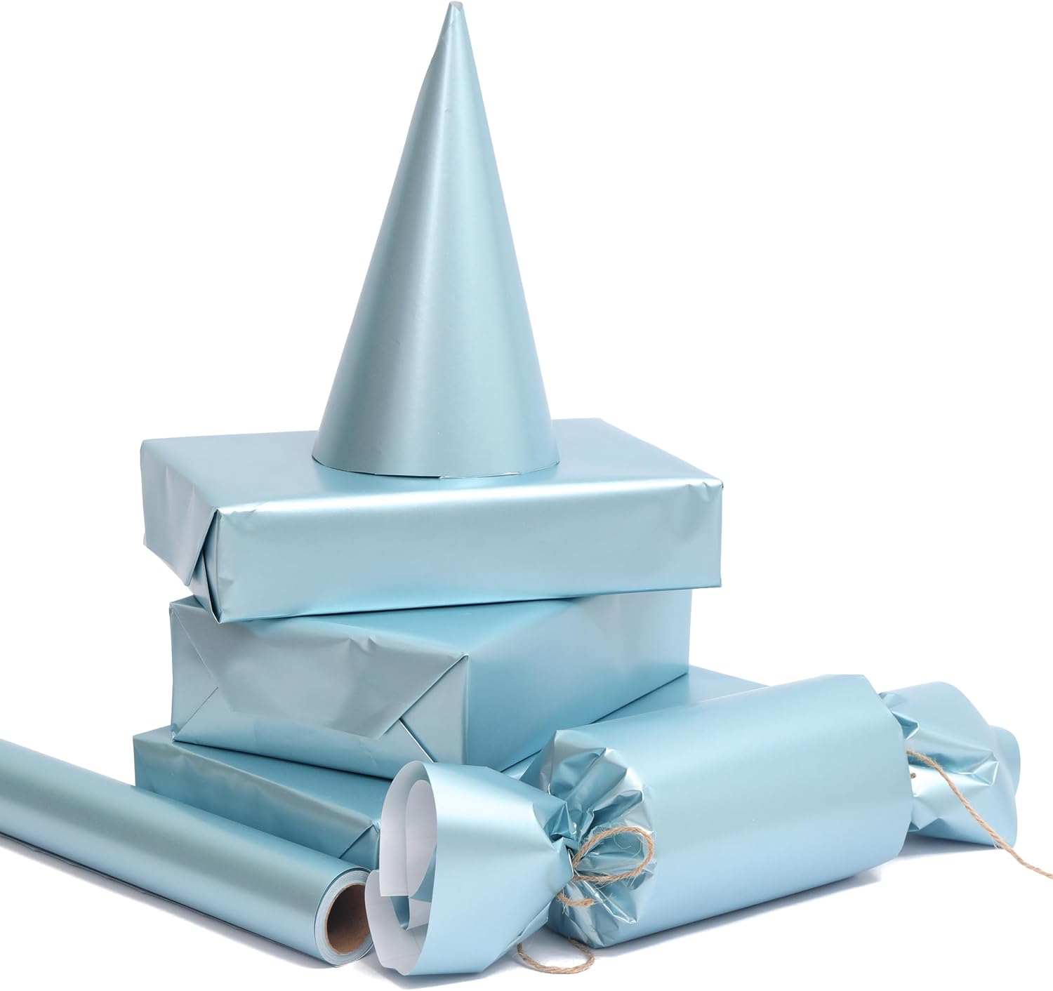 Thumbnail 2 de Sky Blue Wrapping Paper Roll 43cm x 10m