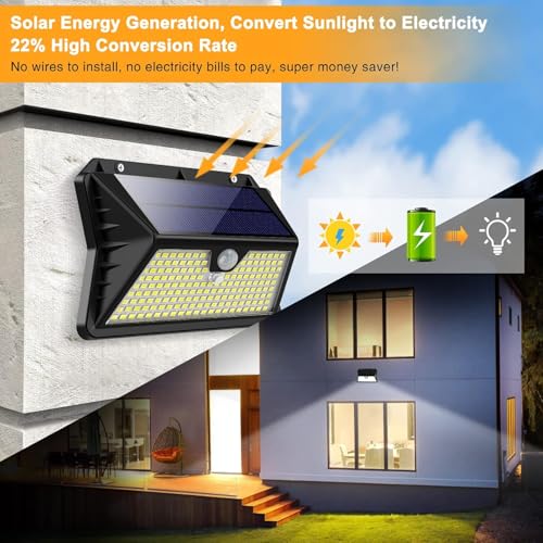 Thumbnail 2 de Luce Solare LED Esterno OUILA 2 Pezzi con sensore di movimento – Faretto da giardino IP65, 185 LED, 6500K