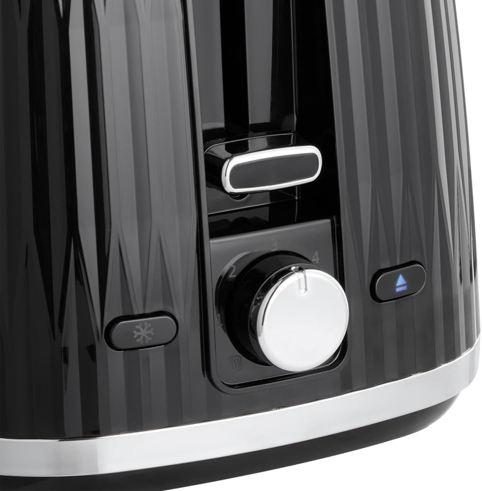 Detalle de Russell Hobbs Tostapane 2 fette 800 W con pinze e funzione Lift & Look – Eden Nero 27371-56
