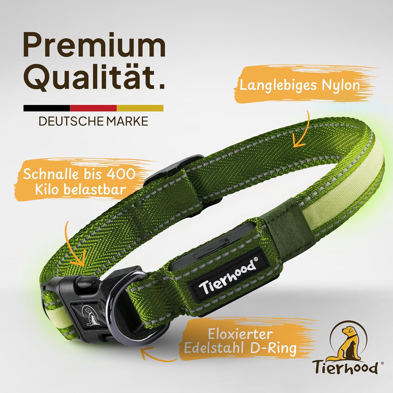Thumbnail 2 de Tierhood Leuchthalsband Größe L