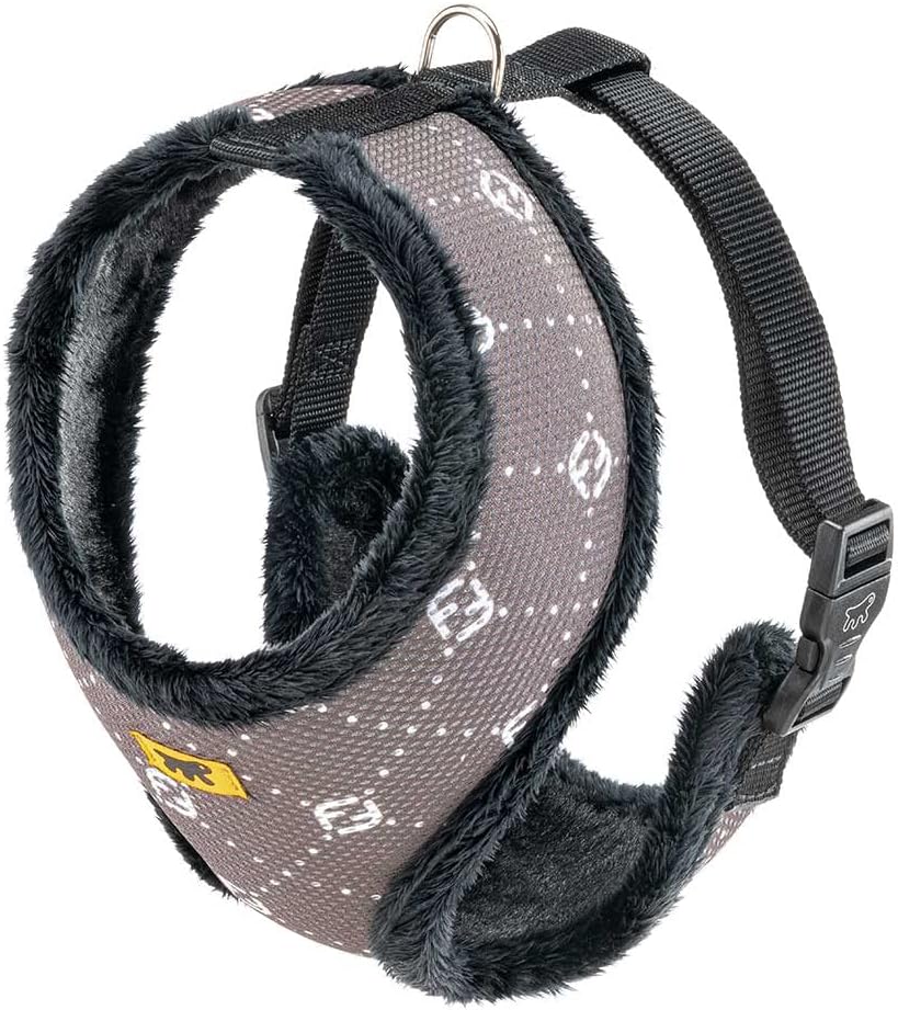 Detalle de Ferplast Nikita Fur XL harnais respirant pour chien (taupe) – sangle réglable et bord rembourré