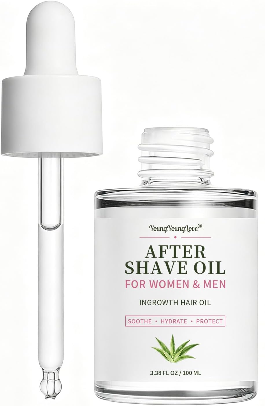 Detalle de YOUNGYOUNGLOVE After Shave Oil, 100 mL for Ingrown Hairs & Razor Bumps