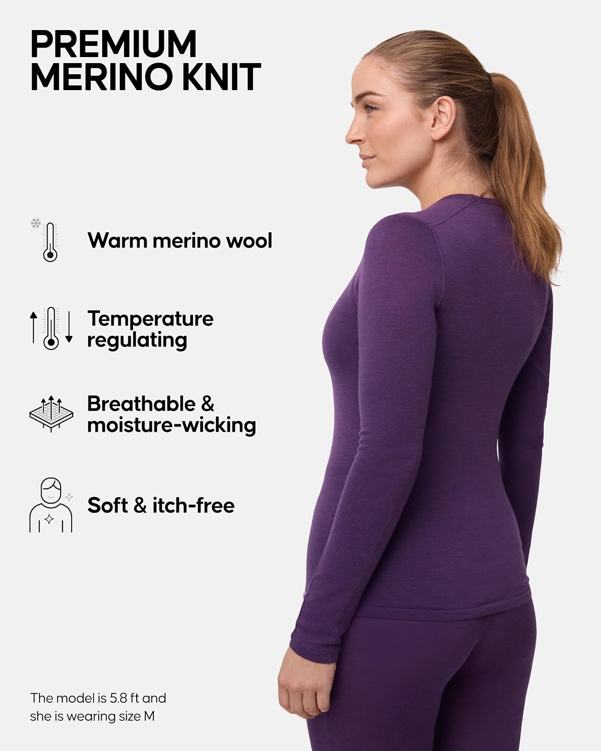 Detalle de Danish Endurance Merino thermal top 180g