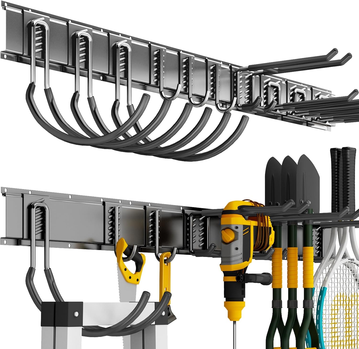 Detalle de CRXCRC-003 64-Inch Wall-Mount Tool Organizer with 10 Adjustable Hooks