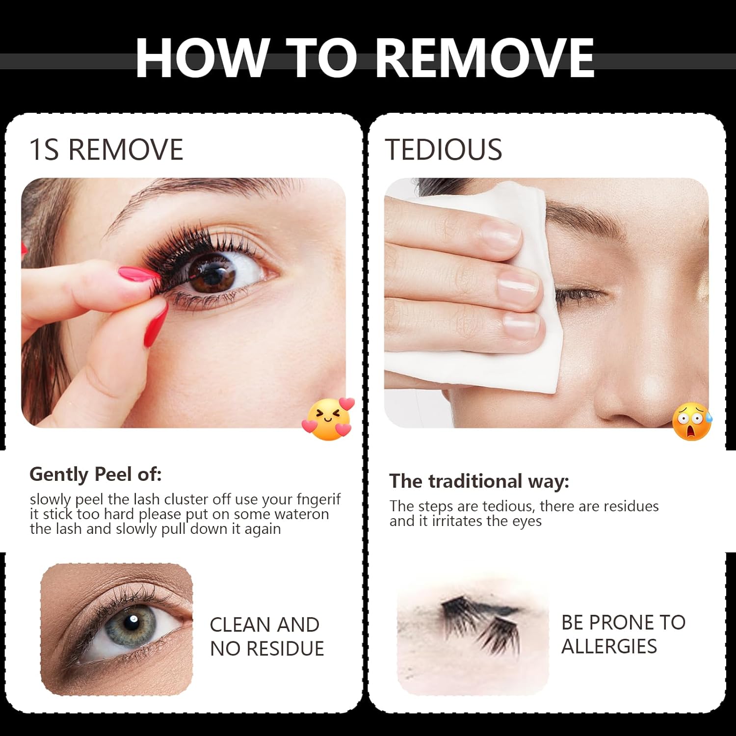 Detalle de Glue-Free Wispy Lash Clusters Kit (90 Pcs) by Cofier — DIY Lash Extensions for Home Use