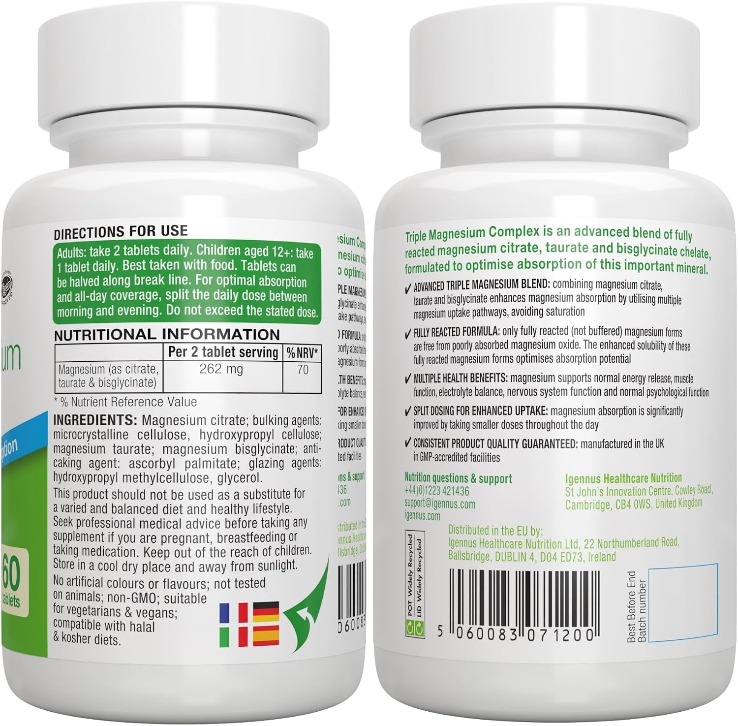 Thumbnail 6 de Igennus Dreifach-Magnesium-Komplex 60 Tabletten đ