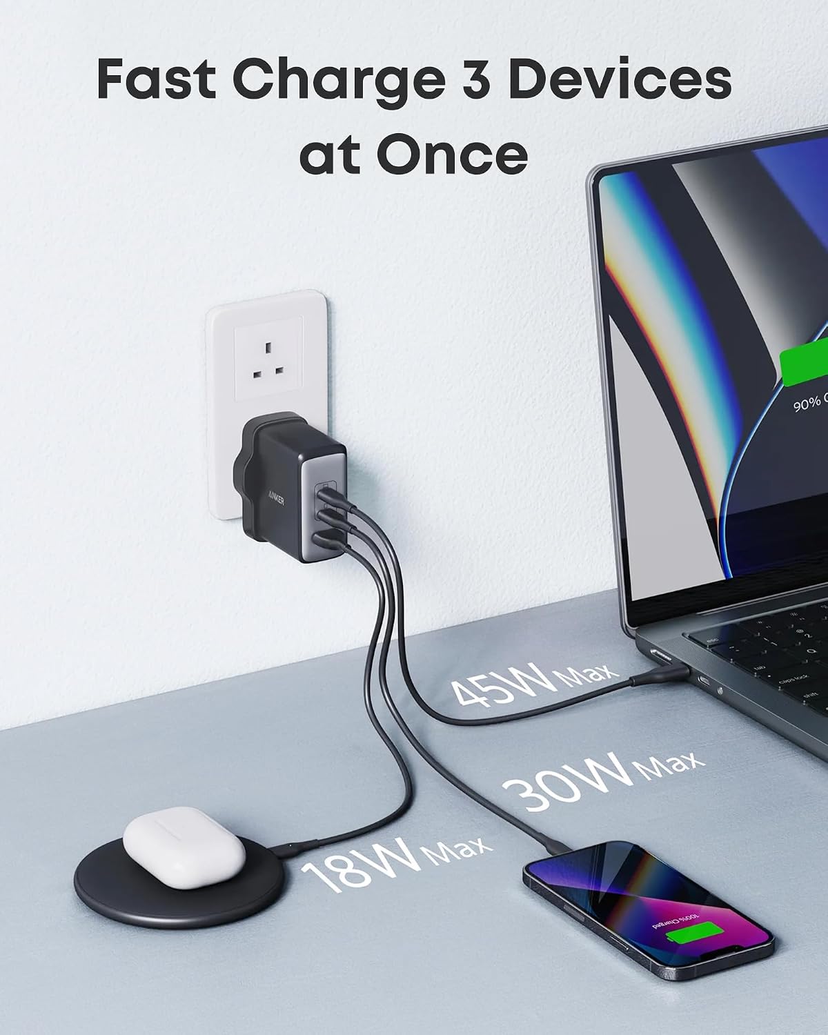 Thumbnail 5 de Anker 736 Nano II 100W USB-C Charger with UK Plug