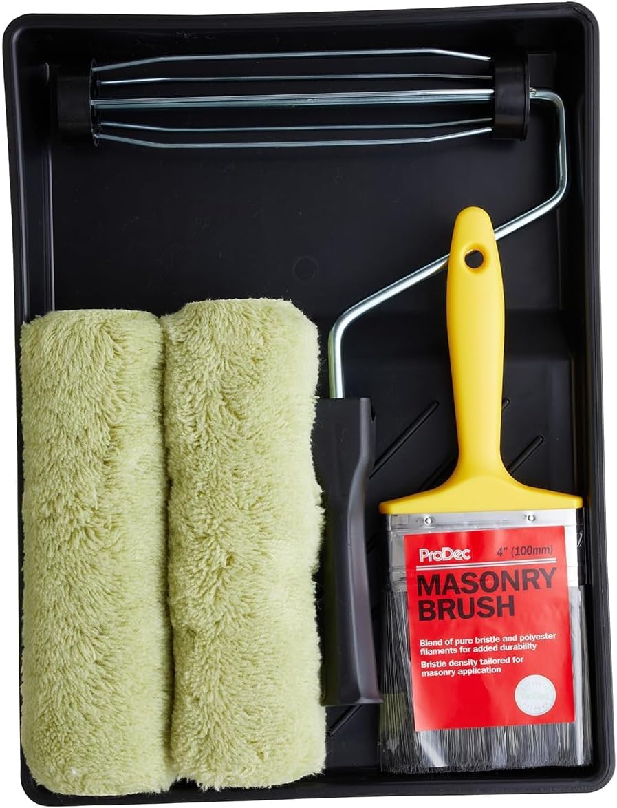 Thumbnail 4 de ProDec 9 inch Twin Masonry Paint Roller Set (5 pieces) for Exterior Walls