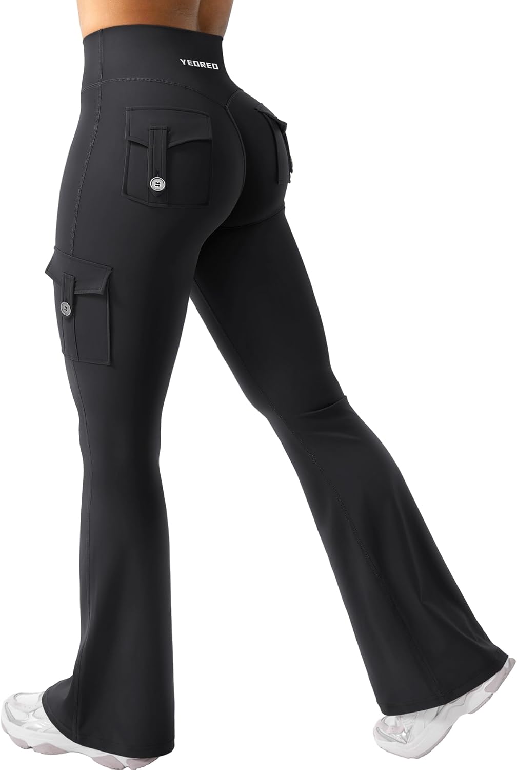 Detalle de YEOREO CoreFlex flare leggings high-waist with pockets