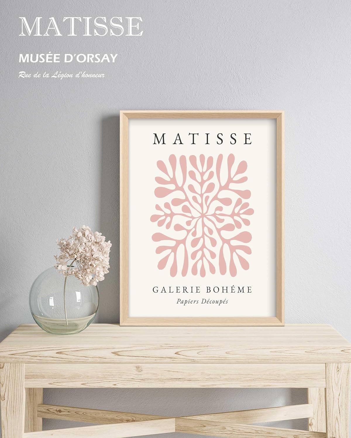 Thumbnail 4 de HesenDot Matisse Wandbilder Set 30x40cm – Rosa Abstrakt im 3er-Set mit Holzrahmen