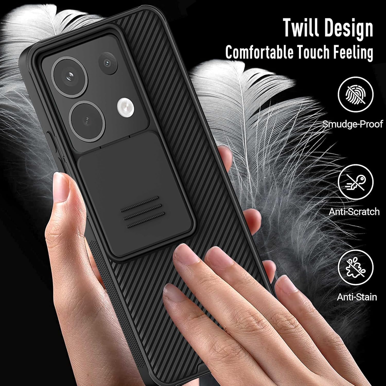 Thumbnail 4 de XTCASE: coque élégante pour Xiaomi Redmi Note 13 Pro 5G / Poco X6 5G avec protection caméra coulissante