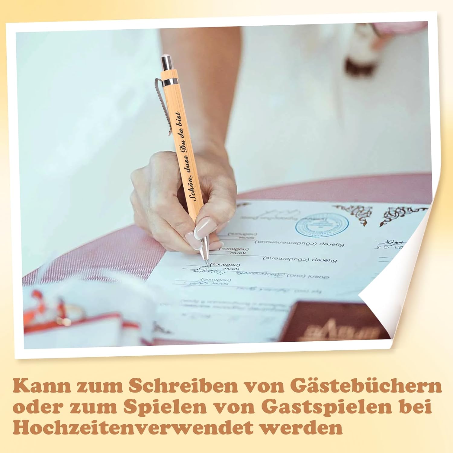 Thumbnail 5 de Zidoley 30 Stück Gastgeschenke Holz Kugelschreiber