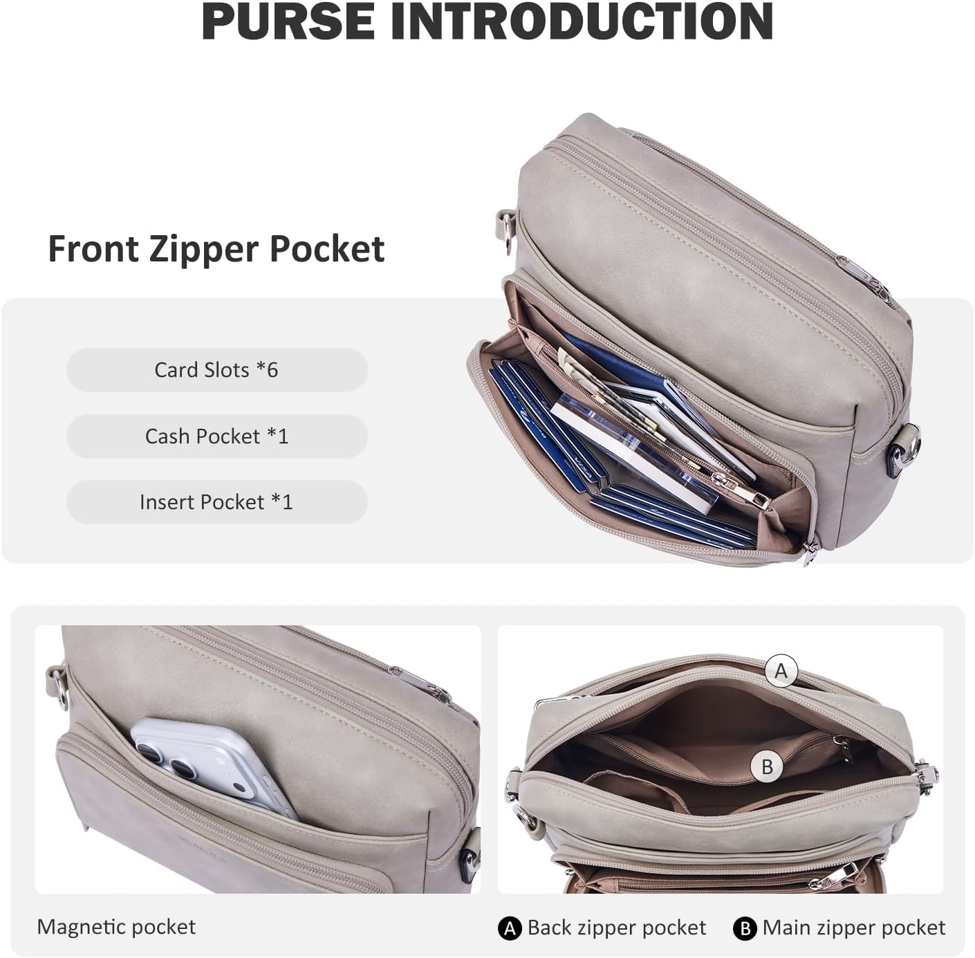 Thumbnail 4 de MUIIKOLA Umhängetasche Damen Kreuzbody